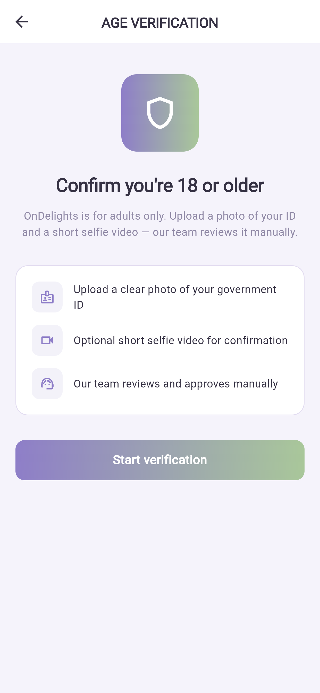 Age and identity status while a submission is being reviewed
