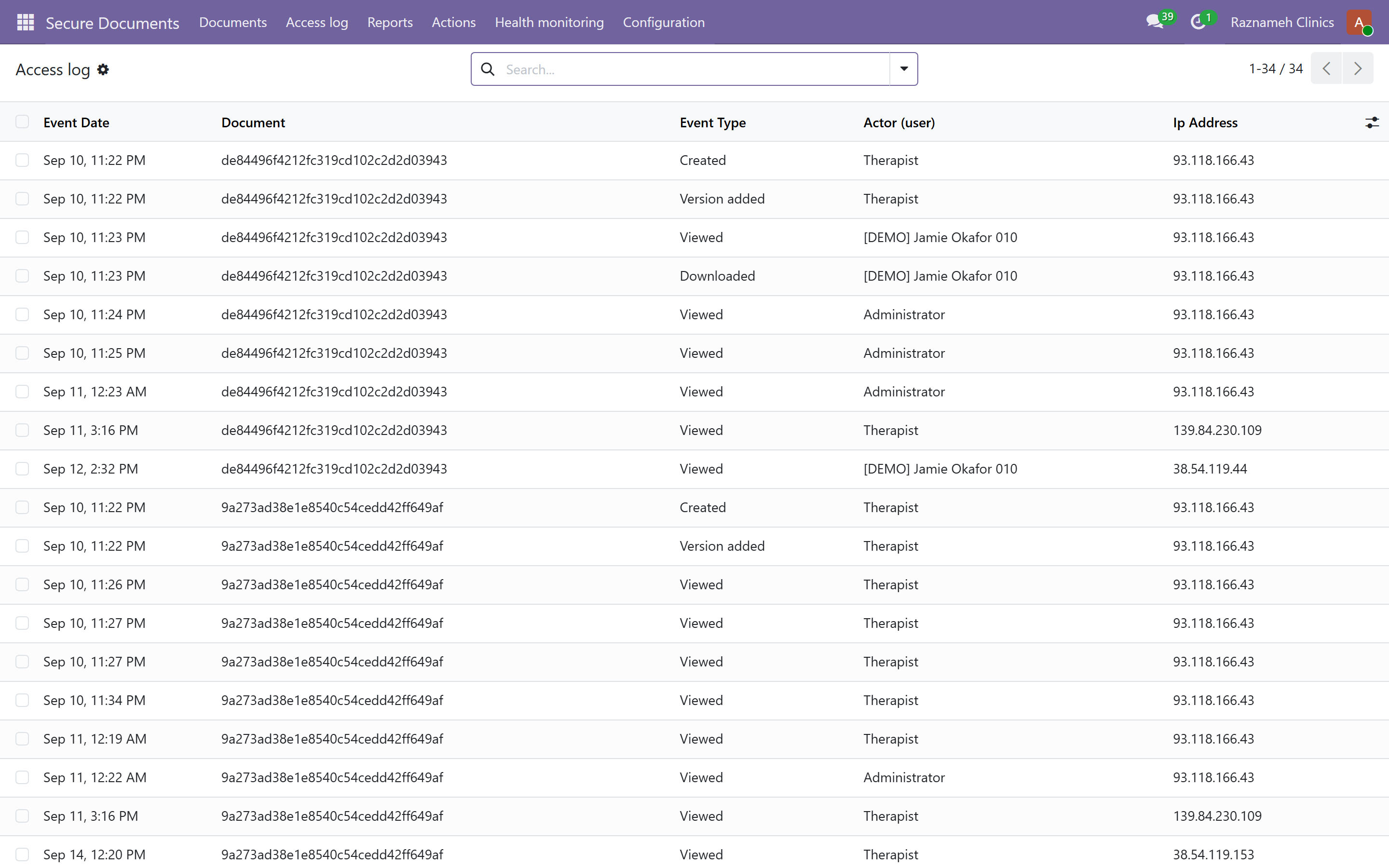 The access log: who read what, and when