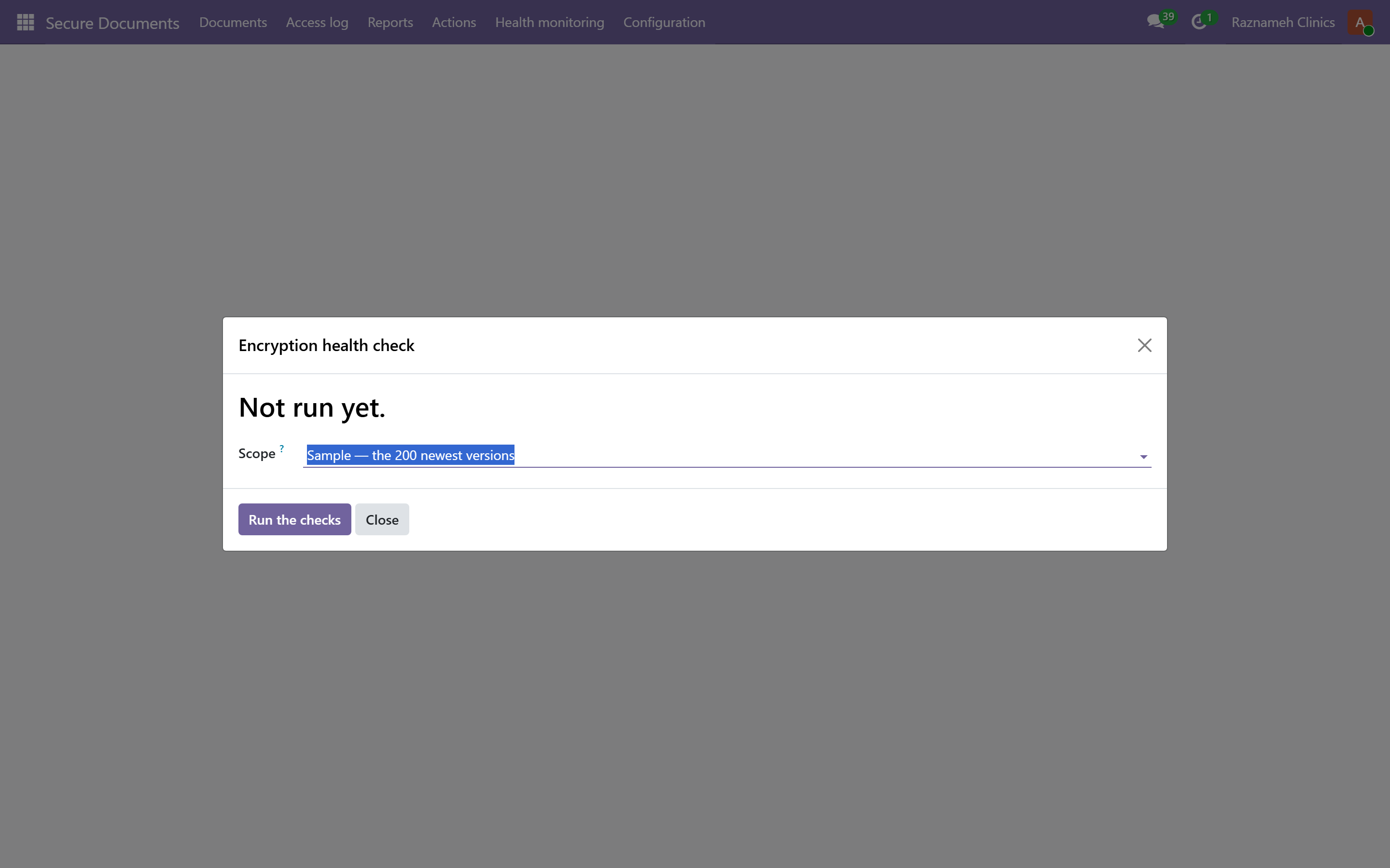 The encryption health check