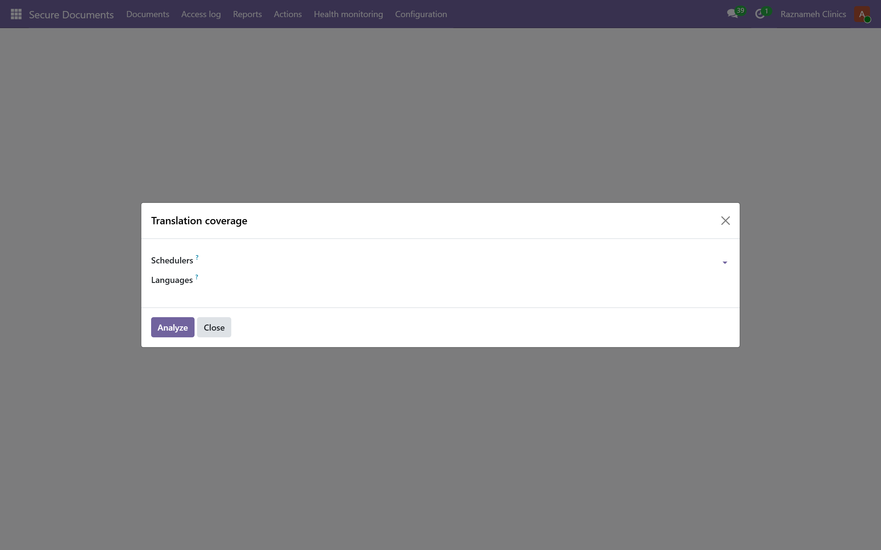 Translation coverage across the interface