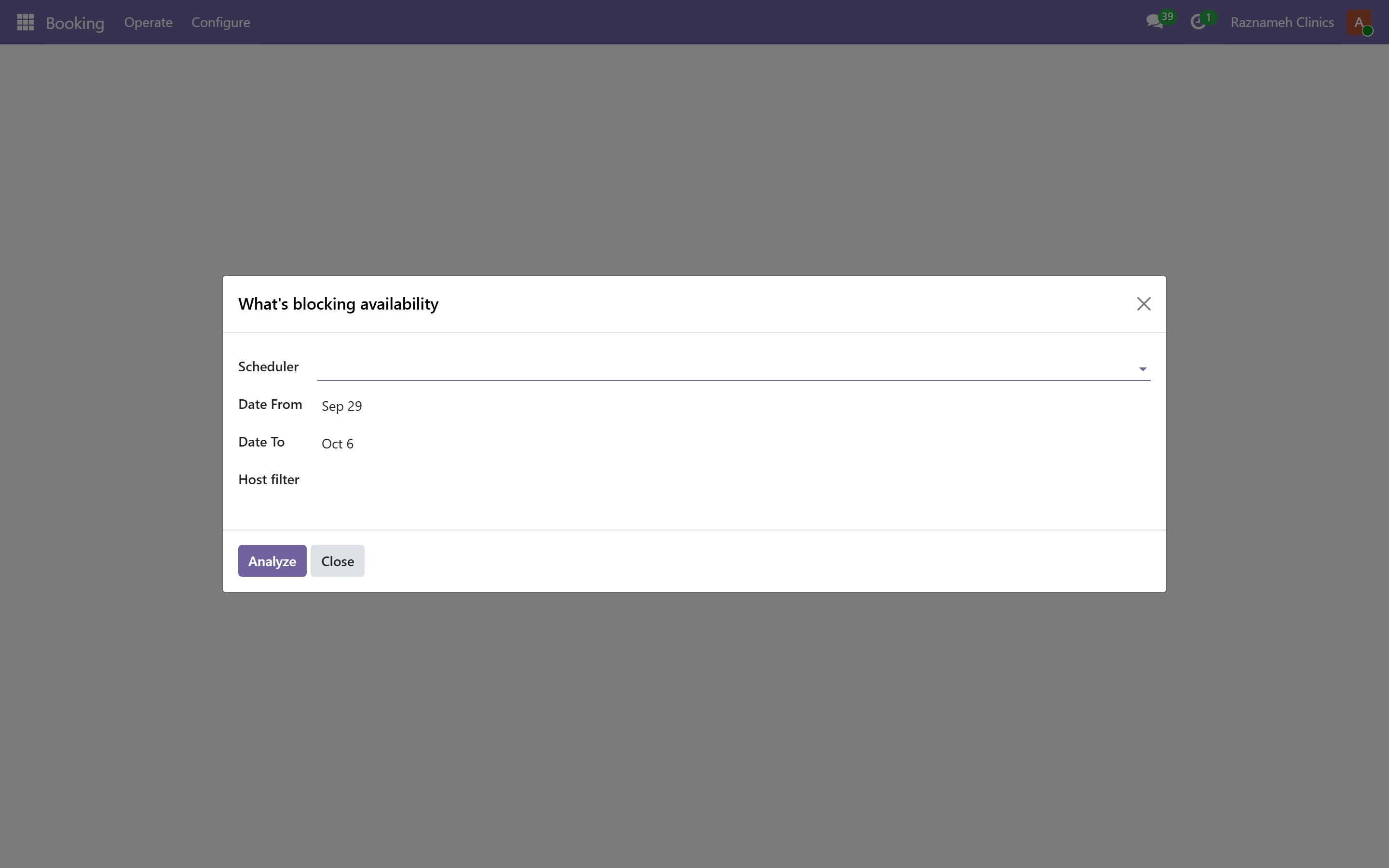 What's blocking availability, naming the exact reason