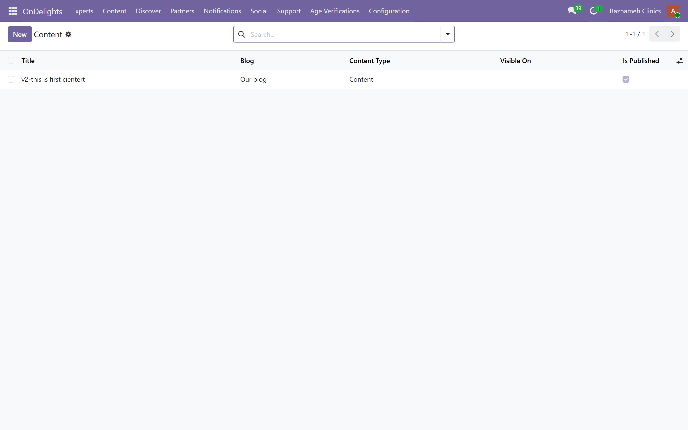 Articles and content