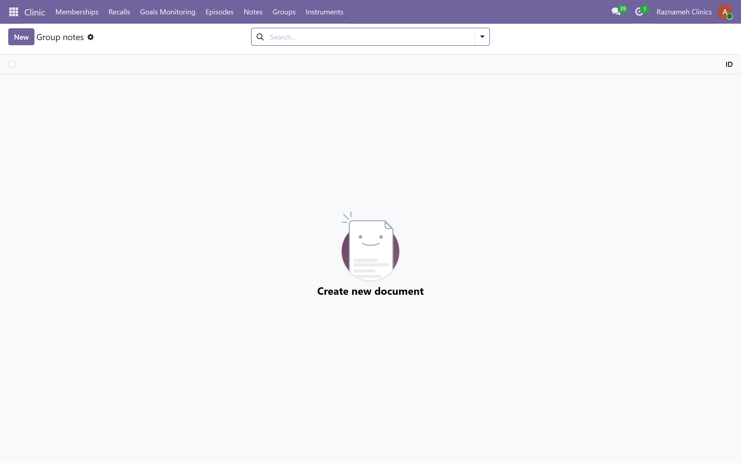 Group documentation: one shared account, filed per attendee