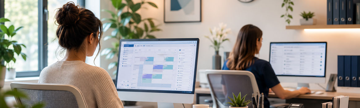 The four recurring admin jobs the platform removes: booking, chasing paperwork, billing and filling cancelled hours